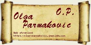 Olga Parmaković vizit kartica